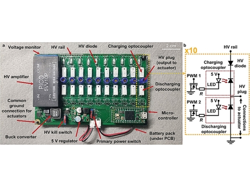 A Pocket‐Sized Ten‐Channel High Voltage Power Supply for Soft Electrostatic Actuators